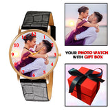Black Strap Customized Watch For Him