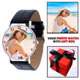 Black Strap Personalised Watch For A Special Lady
