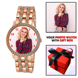 Stylish Rose Gold Photo Watch For Her