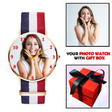 Nylon Strap Fancy Personalised Watch For Her