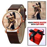 Brown Strap Customized Watch For Him