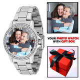 Elegant Silver Personalized Watch For Her