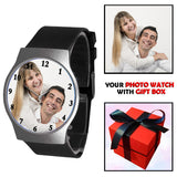 Black Colored Personalized Photo Watch For Him