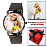 Black Analog Customized Watch For Her