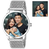 Mesh Strap Elegant Watch For Men With Personal Picture