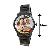 Black Personalised Wrist Watch For Him