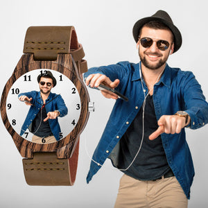 Personalized Wooden Wrist Watch For Him