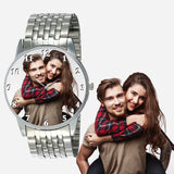 Elegant Silver Photo Watch Gifts For Men