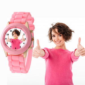 Silicon Strap Stylish Photo Watch For Teenagers & Young Girls