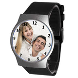 Black Colored Personalized Photo Watch For Him