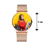 Rose Gold Customized Analog Watch For A Lady