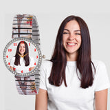 Personalized Watch For Fashionable Lady With Stretchable Band 