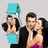 Trendy Turquoise Strap Photo Watch Gift Ideas For Birthday / Wedding Anniversary